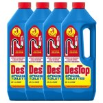 Destop lot de 4 gels dboucheur spcial toilettes - dtruit les bouchons des wc - avec javel - 1l