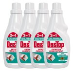 Destop lot de 4 gels entretien canalisations parfum pin intense - 750 ml