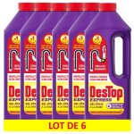 Destop lot de 6 gels d�boucheur canalisation express - 4 doses par flacon 950ml