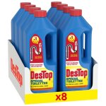 Destop lot de 8 gels d�boucheur sp�cial toilettes - d�truit les bouchons des wc - avec javel - 1l
