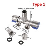 Dviateur d'eau de douche  3 voies, valves d'angle de remplissage, machine  laver, accessoires de toilette ...