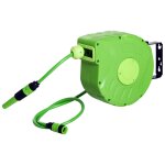 D�vidoir mural enrouleur automatique pivotant 180 tuyau 10 + 1 m avec lance arrosage support mural int�gr� ...
