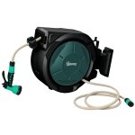 D�vidoir mural enrouleur automatique pivotant 180 tuyau 30 + 2 m avec lance arrosage 7 modes support ...