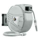 D�vidoir mural enrouleur automatique pivotant 180 tuyau 40 + 2 m avec lance arrosage 2 modes support ...