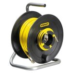 D�vidoir de tuyau d'air, tuyau pvc jaune de 20 m avec raccords rapides, pression maximale de 18 bars, ...