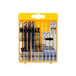 Dewalt coffret de 10 lames scie sauteuse pour le m�tal et bois - r�f. dt2294