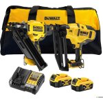 Dewalt dck246p2 - qw 18v cloueur kit xr - dcn930 + dcn660 - 2 x 5 ah batteries + chargeur en sac de transport ...