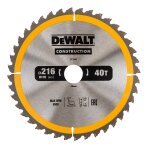 Dewalt dt1953 construction lame de scie circulaire - 216 x 30 x 40d - bois (avec clous)
