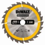 Dewalt lame de scie circulaire, 165 / 20 mm, 24 dents - dt1934 - qz