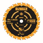 Dewalt lame de scie circulaire 184 x 16 mm / 24 z - dt10302 - qz
