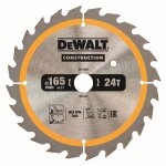 Dewalt lame de scie circulaire, pour scies circulaires sans fil, 165 / 20 mm, 24 dents - dt1949 - qz