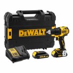 Dewalt - perceuse visseuse à batterie 18v 2x1, 5 ah li - ion avec mallette de transport - dcd708s2t Dewalt - perceuse visseuse à batterie 18v 2x1, 5 ah li - ion avec mallette de transport - dcd708s2t