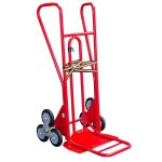 Diable ? poign?es ferm?es charge 250 kg bavette fixe + repliable et roues ?toiles cc ? 3x 160 mm fimm ...
