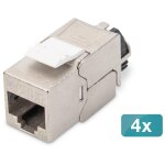 Digitus cat 6a keystone module, blindé avec gestionnaire de câble intelligent - 4 pcs. Digitus cat 6a keystone module, blindé avec gestionnaire de câble intelligent - 4 pcs.