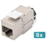 Digitus cat 6a keystone module, blindé avec gestionnaire de câble intelligent - 8 pcs. Digitus cat 6a keystone module, blindé avec gestionnaire de câble intelligent - 8 pcs.