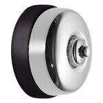 Dimbler - bouton poussoir carillon porcelaine noire coque chrome réf. 60310773 - fontini Dimbler - bouton poussoir carillon porcelaine noire coque chrome réf. 60310773 - fontini