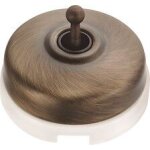 Dimbler - interrupteur va et vient porcelaine blanche coque bronze r�f. 60308703 - fontini