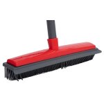 Dirt devil balai en caoutchouc poils d'animaux - caoutchouc - raclette - avec manche 120 cm - gris / ...