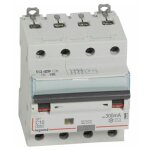 Disjoncteur dx3 4p c10 6000a ac 300ma 4m