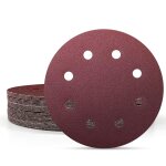 Disques abrasifs 180mm 8 trous (grain 40) . disques de ponage 180mm rouge pour ponceuse  sec ponceuse ...