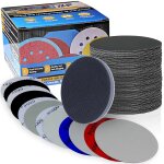 Disques abrasifs en forme de diamant 125 mm grain 40, papier de verre anti - colmatage 8 trous, pour ... Disques abrasifs en forme de diamant 125 mm grain 40, papier de verre anti - colmatage 8 trous, pour ...