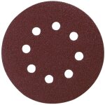 Disque abrasif makita � 125mm red velcro avec 8 trous - grain - grain 40