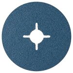 Disque abrasif sur fibres pour meuleuses angulaires, zircon 115 mm, 22 mm, 60