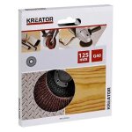 Disque a lamelles abrasives metal / bois 125mm g80 pour meuleuse kreator - krt255505 Disque a lamelles abrasives metal / bois 125mm g80 pour meuleuse kreator - krt255505