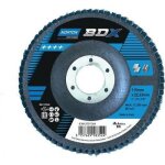 Disque � lamelles bdx - plat - 125 mm - grain 80 - par 10 norton