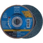 Disque � lamelles conique polifan universel acier et inox - d125 mm - x10 - g120 pferd