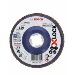 Disque � lamelles pour m�tal 125 mm � moyeu plat - grain 120 - x - lock bosch