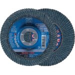 Disque � lamelles polifan curve steelox - d125 - grain 40 - acier et inox - par 10 pferd
