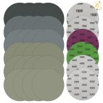 Disque ponçage 125mm, 30pcs disque à poncer autocollant, papier à poncer, disque abrasif usage humide ... Disque ponçage 125mm, 30pcs disque à poncer autocollant, papier à poncer, disque abrasif usage humide ...