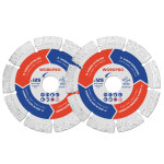 Disque a tronconner diamantes 125 mm workpro, 2 pieces pour carrelage, beton, pierre, brique, granit, ...