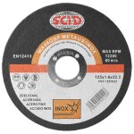 Disque  trononner l'inox - moyeu plat - Ø 125 x 22, 2 x 1, 6 mm