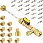 Dissolvant / installateur de noyau de valve, avec double taille sae 1 / 4 et 5 / 16 ports, outils de ...