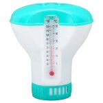 Distributeur de produits chimiques pour spa avec thermomètre, flotteur réutilisable pour tablette de ... Distributeur de produits chimiques pour spa avec thermomètre, flotteur réutilisable pour tablette de ...