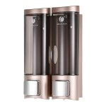 Distributeur manuel de savon pour les mains, montage mural, double distributeur de shampooing liquide ...
