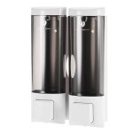 Distributeur manuel de savon pour les mains, montage mural, double distributeur de shampooing liquide ...