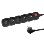 Domino - barrette esperanza elk214k multiprise 5 prises, 1, 5 m, noir