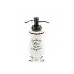 Doseur de savon d'appui shabby en ceramique blanche amelia