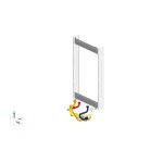 Dosseret de chaudi�re elm leblanc xdos ga 6 - montage vertical, tuyaux color�s jaune / rouge / bleu