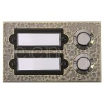 Double bouton de sonnette apparent en m�tal bronze