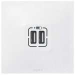 Double chargeur usb legrand - neptune - blanc