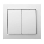 Double gros bouton plaque murale cliquez interrupteur int�rieur blanc