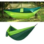 Double hamac chaise de camping, lit - balan�oire, sangles de cordes, pour camping en plein air, randonn�e, ...