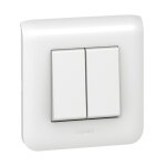 Double interrupteur va - et - vient mosaic, blanc, legrand