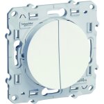 Double interrupteur va - et - vient schneider electric odace blanc Double interrupteur va - et - vient schneider electric odace blanc