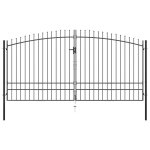 Double portail avec haut sous forme de lance 400 x 248 cm