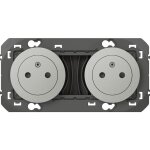 Double prise composable 2p + t surface prcbles dooxie legrand - aluminium
